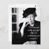 エレノア・ルーズベルト – 誰もあなたを作る感じことができない… ポストカード (正面/裏面)