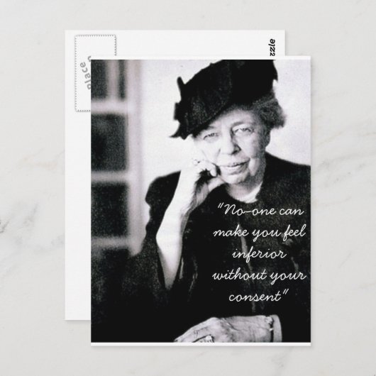 エレノア・ルーズベルト – 誰もあなたを作る感じことができない… ポストカード (正面/裏面)