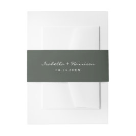 エレノールフォレストグリーン結婚式招待状ベリーバンド 招待状ベリーバンド