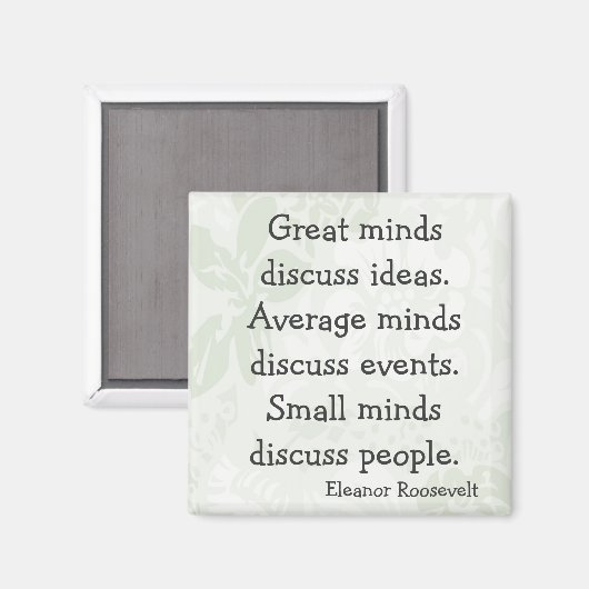 エレノールルーズベルトことわざ冷蔵庫用マグネット マグネット (正面/裏面)