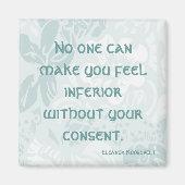 エレノールルーズベルトことわざ冷蔵庫用マグネット マグネット (正面)