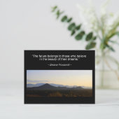 エレノールルーズベルトインスピレーション引用文ポストカード ポストカード (スタンド正面)