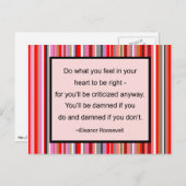 エレノールルーズベルト引用文はがき ポストカード (正面/裏面)