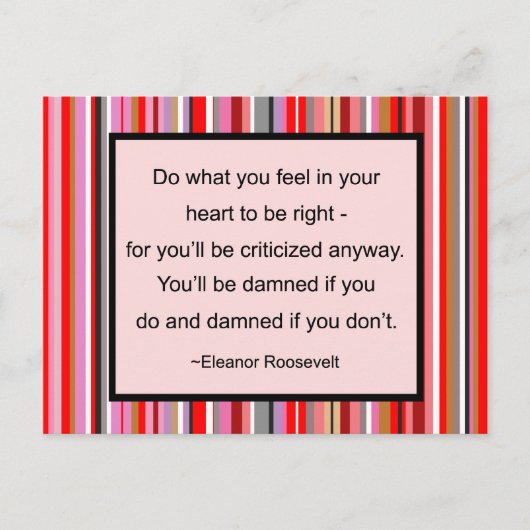 エレノールルーズベルト引用文はがき ポストカード (正面)