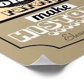 エレノールルーズベルト引用文よく女性セピア ポスター (角)