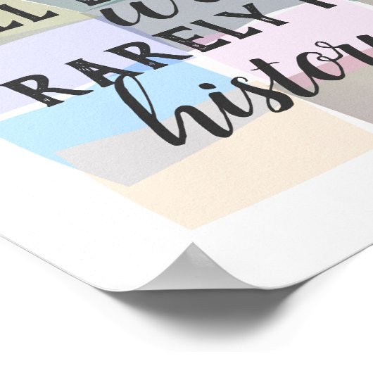 エレノールルーズベルト引用文オン女性抽象デザイン ポスター (角)