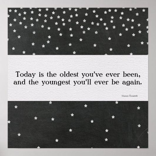 エレノールルーズベルト引用文シャルボードデザイン ポスター (正面)