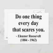 エレノールルーズベルト引用文2a ポストカード (正面/裏面)