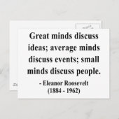 エレノールルーズベルト引用文5b ポストカード (正面/裏面)