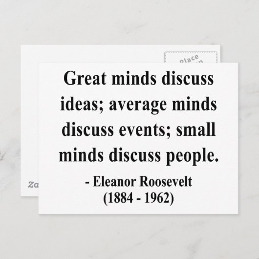 エレノールルーズベルト引用文5b ポストカード (正面/裏面)