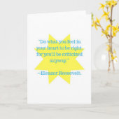 エレノールルーズベルト引用文 カード (黄色い花)