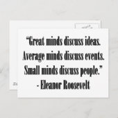 エレノールルーズベルト引用文 ポストカード (正面/裏面)