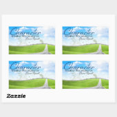 エレノールルーズベルト感動的引用文「キャラクター」 長方形シール (シート)