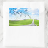 エレノールルーズベルト感動的引用文「キャラクター」 長方形シール (バッグ)