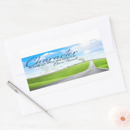 エレノールルーズベルト感動的引用文「キャラクター」 長方形シール