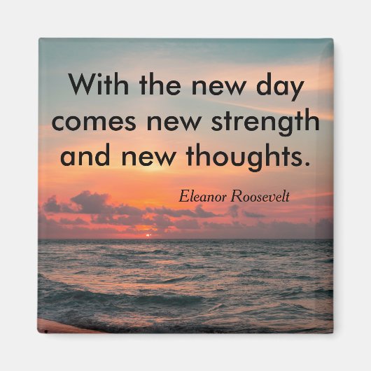 エレノールルーズベルト感動的引用文 マグネット (正面)