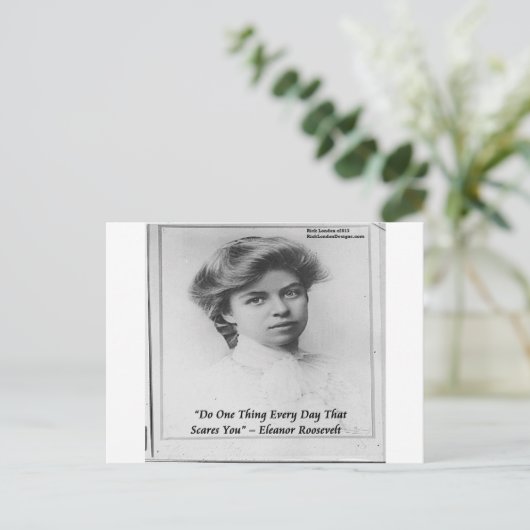 エレノールルーズベルト「何か怖いことを行う」引用文 ポストカード (スタンド正面)