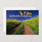 エレノールルーズベ感動的ルト引用文「未来」 ポストカード (正面/裏面)