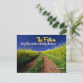 エレノールルーズベ感動的ルト引用文「未来」 ポストカード (スタンド正面)