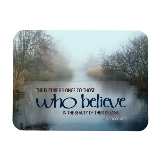 エレノールルーズベ感動的ルト引用文「未来」 マグネット (横)