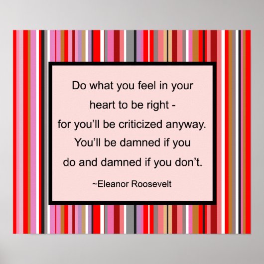 エレノールーズベルト引用文ポスター ポスター (正面)