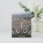 エレバンアルメニアの空中眺め ポストカード (スタンド正面)