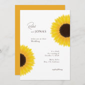 エレバンヒマワリ結婚式招待状 招待状 (正面/裏面)