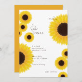 エレバンヒマワリ結婚式招待状 招待状 (正面/裏面)
