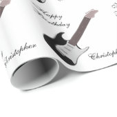 エレパーソナライズされたキギター誕生日 ラッピングペーパー (ロールコーナー)