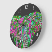 エレファカラフルント ラージ壁時計 (傾斜)