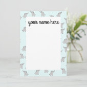 エレファパーソナライズされたントノートカード サンキューカード (スタンド正面)