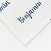 エレファパーソナライズされたント·ネービー·ブルー·ネーム·ボーイ フリースブランケット (角)