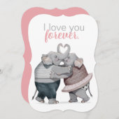 エレファンツインラブフラットホリデーカード シーズンカード (正面/裏面)