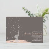 エレファントがバルーン·ベイビー·シャワーの招待を受ける 招待状 (スタンド正面)