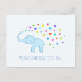 エレファントとカラーハートはがき ポストカード (正面)