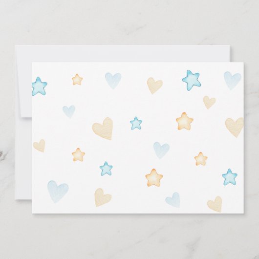 エレファントとブルースターブックスが赤ちゃんシャワーを要求 招待状 (裏面)