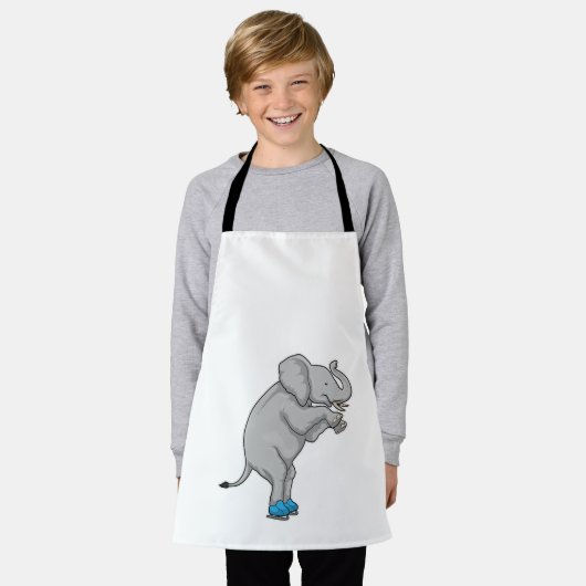 エレファントアイススケートで滑るアイススケート エプロン (着用した状態)