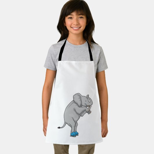 エレファントアイススケートで滑るアイススケート エプロン (インサイチュ)