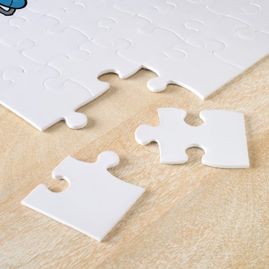 エレファントアイススケートで滑るアイススケート ジグソーパズル (側面)