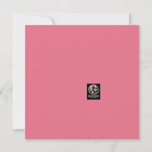 エレファントアクセント赤ちゃんシャワー 招待状 (裏面)