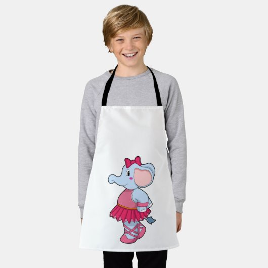 エレファントアットバレエとスカート エプロン (着用した状態)