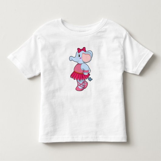 エレファントアットバレエとスカート トドラーTシャツ (正面)