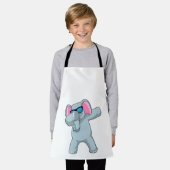 エレファントアットヒップホップダンスダブ エプロン (着用した状態)