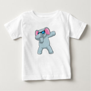 エレファントアットヒップホップダンスダブ ベビーTシャツ