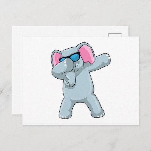 エレファントアットヒップホップダンスダブ ポストカード (正面/裏面)