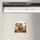 エレファントアニマルワイルド美しいフリーダムワイルドネスアート マグネット (インサイチュ (食洗機))