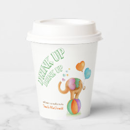 エレファントアートベイビーシャワーカスタム 紙コップ