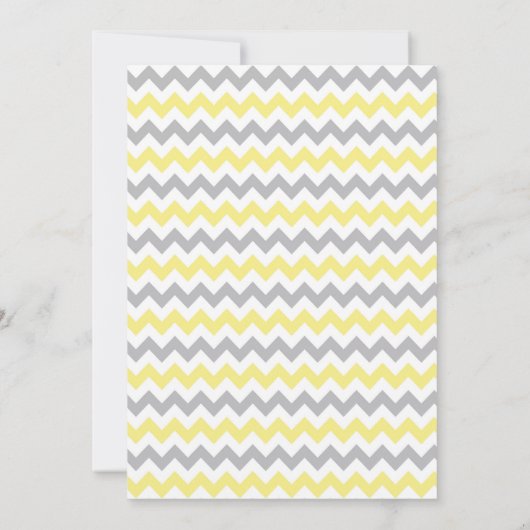 エレファントイエローとグレーの赤ちゃんシャワー サンキューカード (裏面)