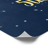 エレファントイエローとネイビーの誕生日パーティーへようこそ ポスター (角)