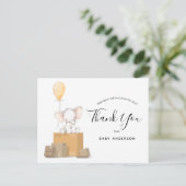 エレファントイエローベビーシャワーbyメールありがとう ポストカード (スタンド正面)